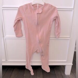 Pink Cloud Island Ribbed Baby Onesie